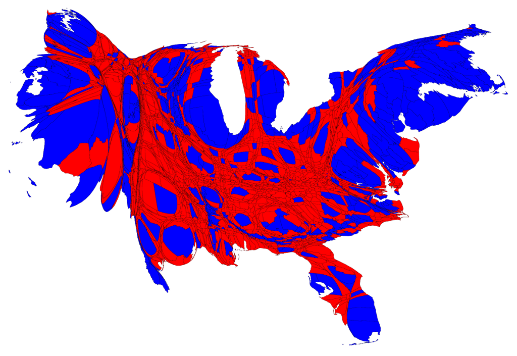 cartogram by county